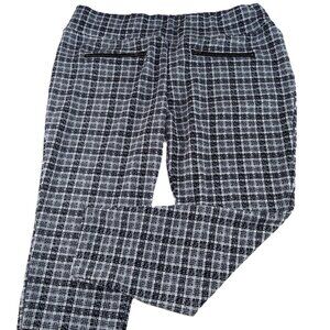 Shein Emery Rose Women's Stretch Ankle Pant Size 4XL Plaid Zippered Pockets